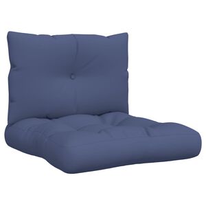 vidaXL pale&scaron;u spilvenu komplekts, 60x38x13 cm, audums, tum&scaron;i zils