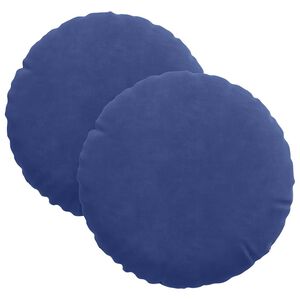 vidaXL Sēdvietas spilventiņi 2 gab. Samts Policijas zila &Oslash;30 x 13 cm