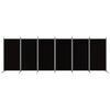vidaXL 6-paneļu istabas aizslietnis, 520x180 cm, melns audums