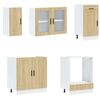 vidaXL 8-daļīgs virtuves skapītis komplekts, Porto, ozolkoka
