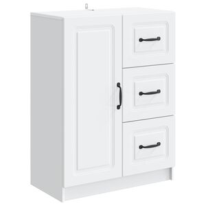 vidaXL Puse Balts 66 x 34,5 x 87 cm Inženierijas koks