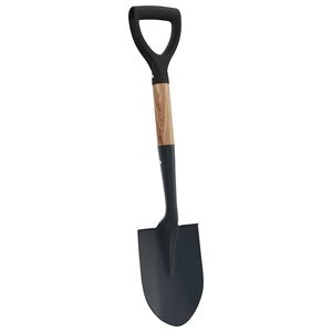 vidaXL Lāpstiņa Melna 68,5 cm Power pārklāta tērauda un masīvkoka