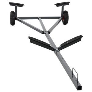 vidaXL Laivu piekabe Sudraba 302 x 107 x 42 cm Tērauds