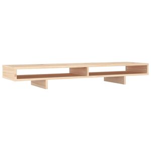 vidaXL monitora paliktnis, 100x27x14 cm, priedes masīvkoks