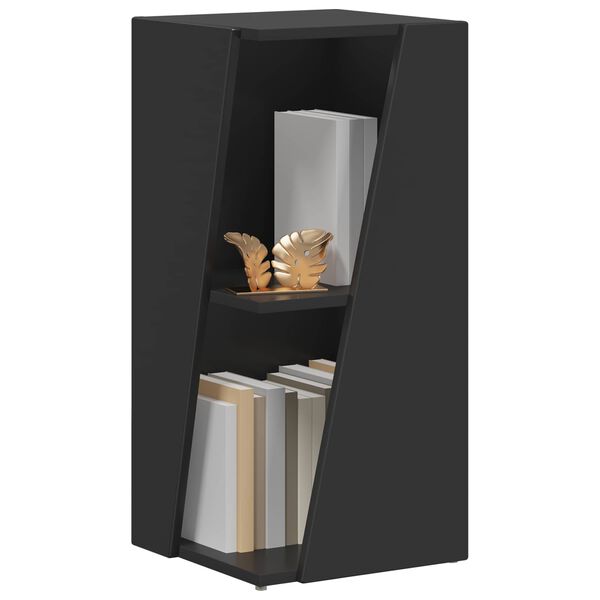 vidaXL Sānu plaukts Melna 33 x 32 x 70,5 cm Inženierijas koks