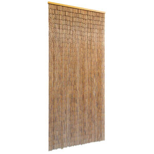 vidaXL aizkars durvīm, bambuss, 90x200 cm
