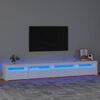 vidaXL TV skapītis ar LED apgaismojumu, balts, 270x35x40 cm