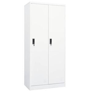 vidaXL skapis, 80x50x180 cm, balts, tērauds