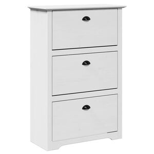 vidaXL Apavu plaukts "BODO" Balts 80x35x118 cm