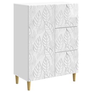 vidaXL Puse Spīdīgi balts 66 x 34,5 x 90 cm Inženierijas koks