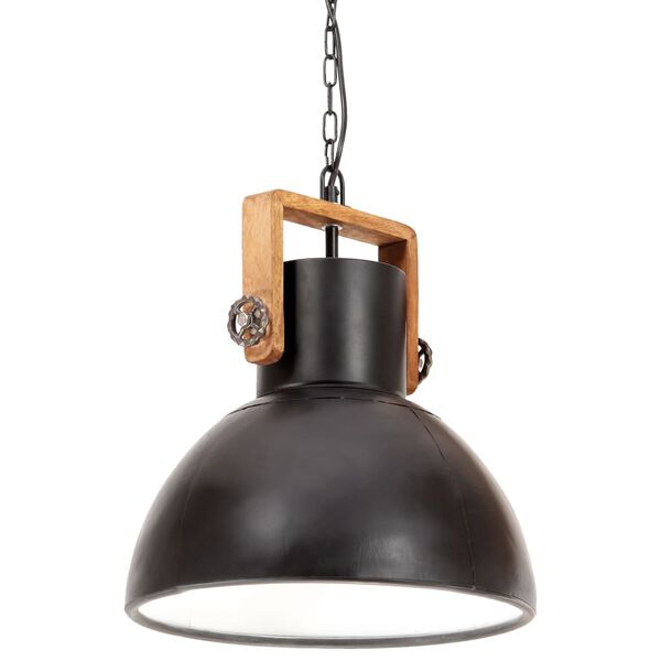 vidaXL griestu lampa, industriāls dizains, melna, 25 W, 40 cm, E27