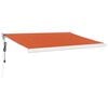 vidaXL izvelkama markīze, oranža, brūna, 3,5x2,5 m, audums, alumīnijs