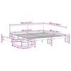 vidaXL Gultas rāmis ar atvilktni Vaks brūns 180 x 200 cm Cieta priede