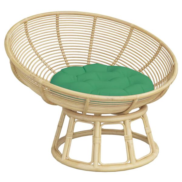 vidaXL krēslu spilvens, apaļ&scaron;, &Oslash; 60 x11 cm, oksforda audums, zaļ&scaron;