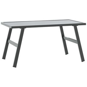 vidaXL dārza kafijas galdiņ&scaron;, melns, 90x45x35 cm, tērauds
