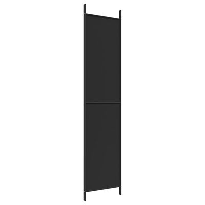 vidaXL 3-paneļu istabas aizslietnis, 150x220 cm, melns audums