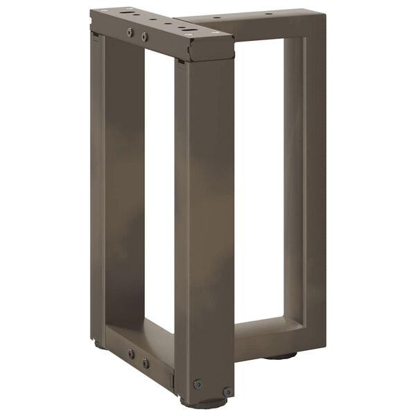 vidaXL kafijas galdiņa kājas, 2 gab., T-veida, melnas, 38x25x(42-43) cm, tērauds