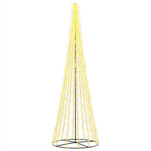 vidaXL LED Ziemassvētku koks 485 cm 3000 LED Silti balts Tērauds Melns