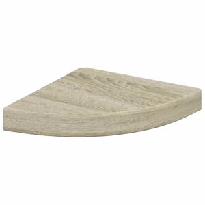 vidaXL stūra sienas plaukts, ozolkoka krāsā, 25x25x3,8 cm, MDF