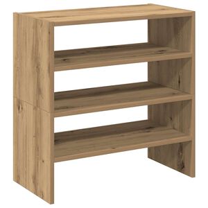 vidaXL apavu plaukti 2 gab sakraujami koka krāsā 60x30x30,5 cm
