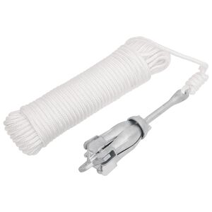 vidaXL saliekamais enkurs ar virvi, sudrabains, 1,5 kg, kaļamā dzelzs