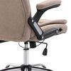 vidaXL biroja krēsls, pelēkbrūns poliesters