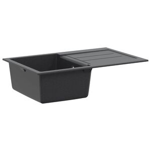 vidaXL Viendaļīga virtuves izlietne Granit 78 x 50 x 20 cm Grafīta