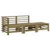 vidaXL 3-daļīgs dārza mēbeļu komplekts, impregnēts priedes koks