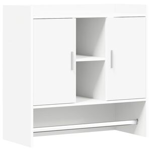 vidaXL Sienas plaukts Pie sienas Balts 80 x 36 x 80 cm