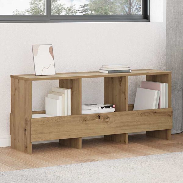 vidaXL Žurnālu statīvs Artisānā ozols 102 x 30 x 45 cm