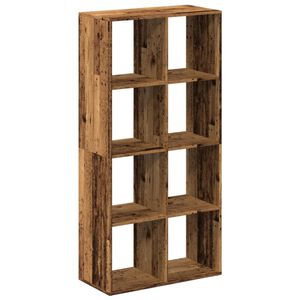 vidaXL telpas sadalītājs, grāmatu plaukts, veca koka, 69,5x29x137,5 cm