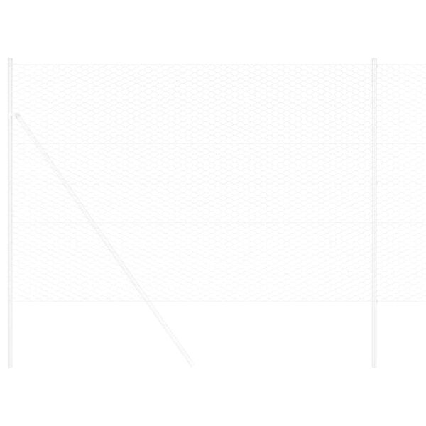 vidaXL Se&scaron;stūra žogs Sudraba 1,5 x 100 m Cinkots tērauds