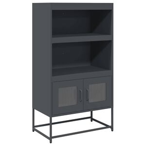 vidaXL Highboard Antracīts 68x39x123 cm Tērauds