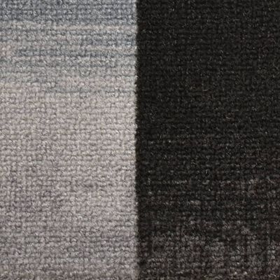 vidaXL kāpņu paklāji, 15 gab., pašlīmējoši, 65x21x4 cm, melni ar pelēku