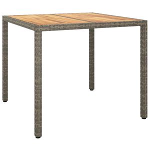 vidaXL Dārza galds Pelēka 90 x 90 x 75 cm poliratāns