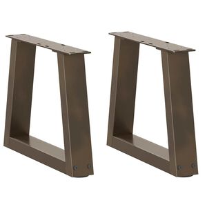 vidaXL kafijas galdiņa kājas, 2 gab., V-veida, dabīgs tērauds, 40x(30-31,3) cm