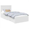 vidaXL Gultas rāmis ar atvilktni Balts 90 x 190 cm Inženierijas koks