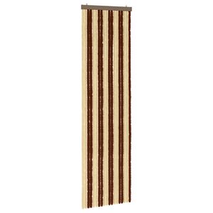 vidaXL Kukaiņu aizkars no &scaron;enila Brūna un bē&scaron;a 56 x 200 cm 100% PP