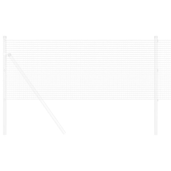 vidaXL Metinātās stieples žogs Sudraba 1.2 x 10 m