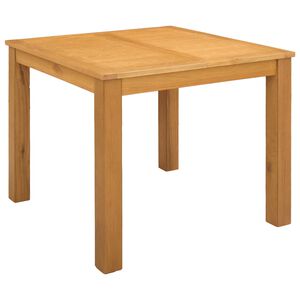 vidaXL Ēdamgalds 90 x 90 x 75 cm Cietā ozola koks Dabiska Kvadrātveida