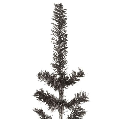 vidaXL mākslīgā Ziemassvētku egle, šaura, melna, 180 cm