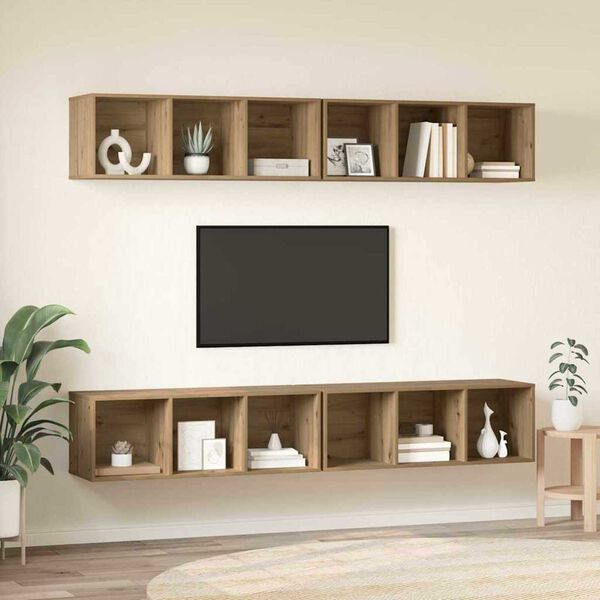 vidaXL TV skapīšu komplekts 4 pcs Artisānā ozols 37 x 37 x 107,5 cm
