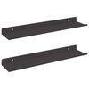 vidaXL Peldējo&scaron;ais plaukts 2 pcs Melns 40 x 8,5 x 2,5 cm Tērauds