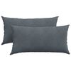 vidaXL Dīvāna spilveni 2 pcs Tum&scaron;i pelēks 80 x 40 cm Korduroja audums