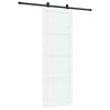 vidaXL Slīdo&scaron;ās durvis Balta un melna 83 x 232 cm Priedes masīvkoks