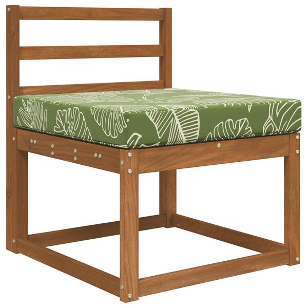 vidaXL Āra dīvāna spilvens Lapu dizains 60 x 60 x 8 cm Poliesters