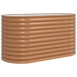 vidaXL Paaugstināta gulta Brūna 160 x 80 x 81 cm Tērauds