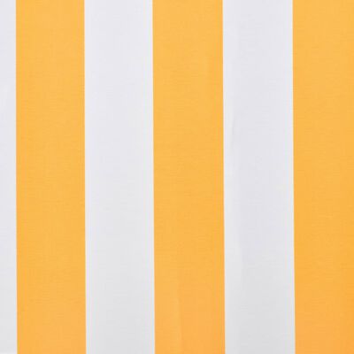 vidaXL markīzes jumts, saulespuķu dzeltens, balts, 3x2,5m, (bez rāmja)