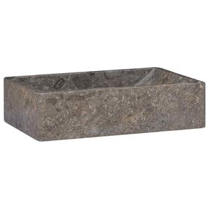 vidaXL izlietne, 45x30x12 cm, spīdīgi pelēks marmors