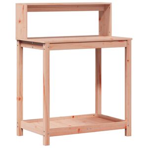 vidaXL stādī&scaron;anas galds ar plauktiem, 82,5x50x109,5cm, egles masīvkoks